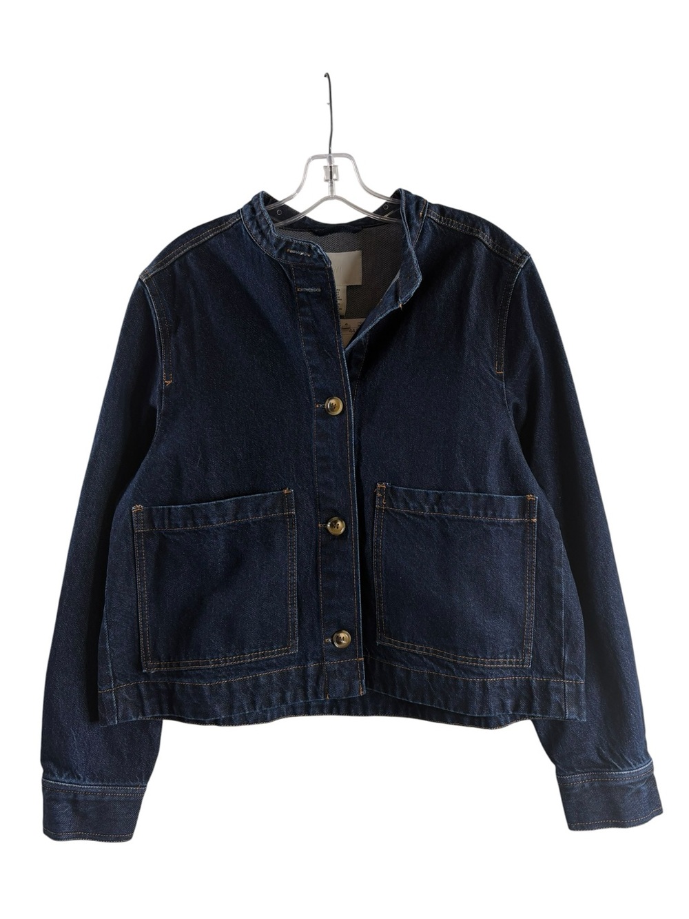 H&M Dark Blue Denim Button-Up Jacket NWT $44